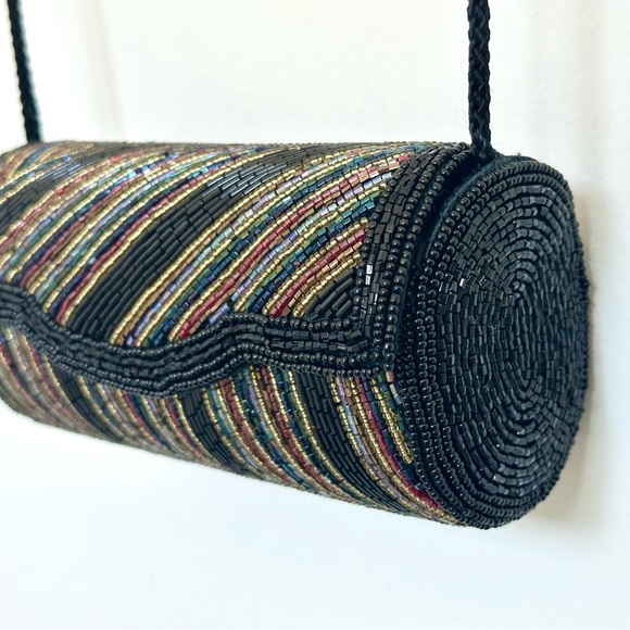 Delill Vintage Multicolor Beaded Clutch / Evening Bag Never Used! - Picture 7 of 12